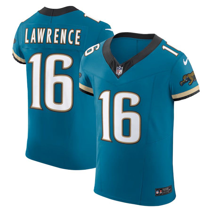 Men Jacksonville Jaguars #16 Trevor Lawrence Green Nike Throwback Vapor F.U.S.E. Elite NFL Jersey->jacksonville jaguars->NFL Jersey